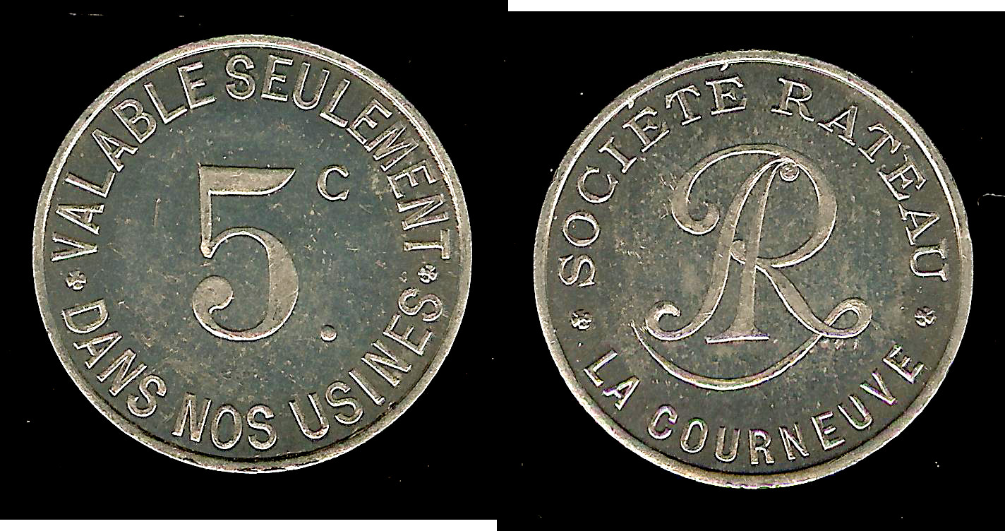 La Courneuve ( Seine Saint Denis) 5 centimes N.D. Unc+
